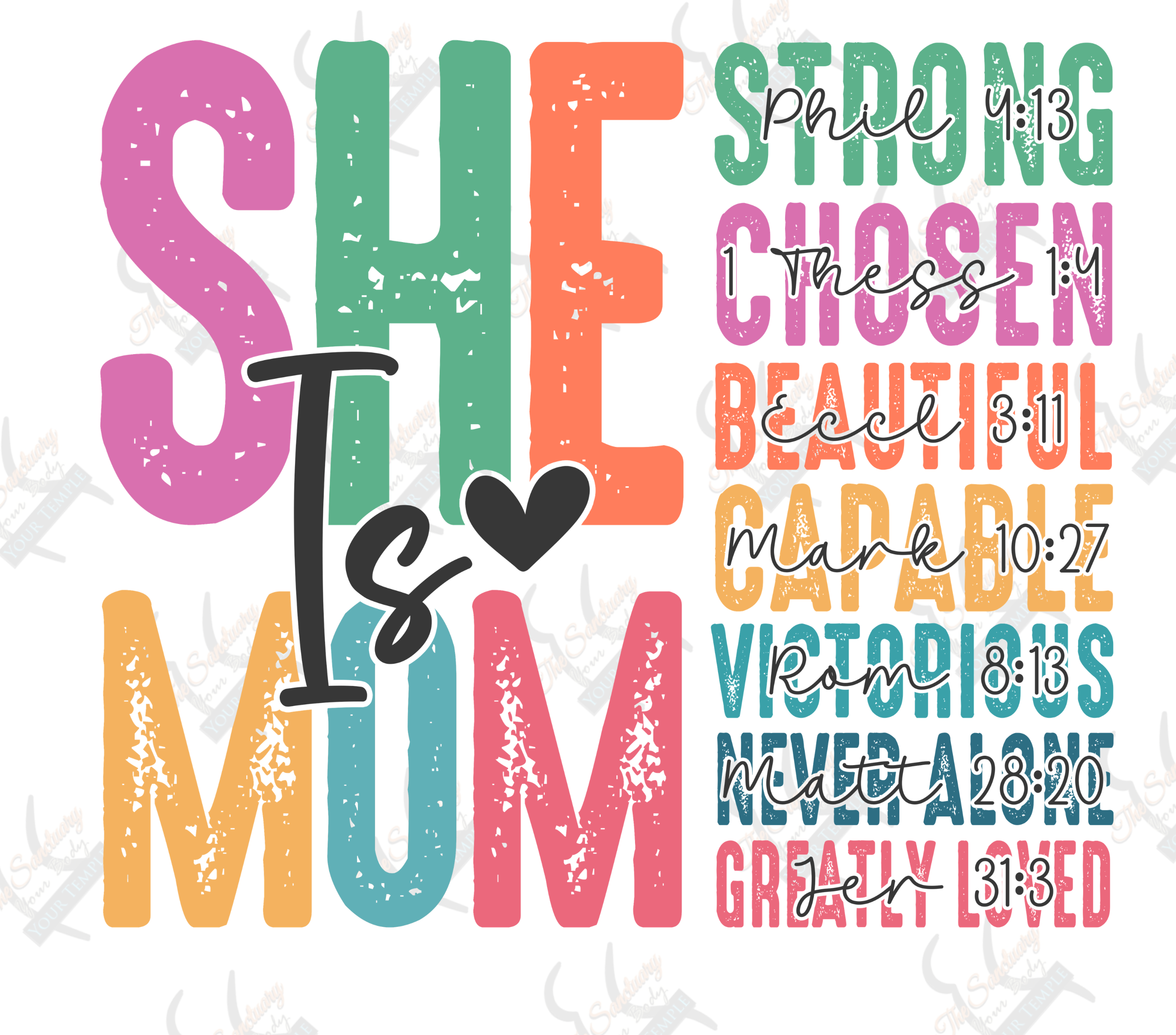 “She Is Mom” Faith-Inspired Tumbler