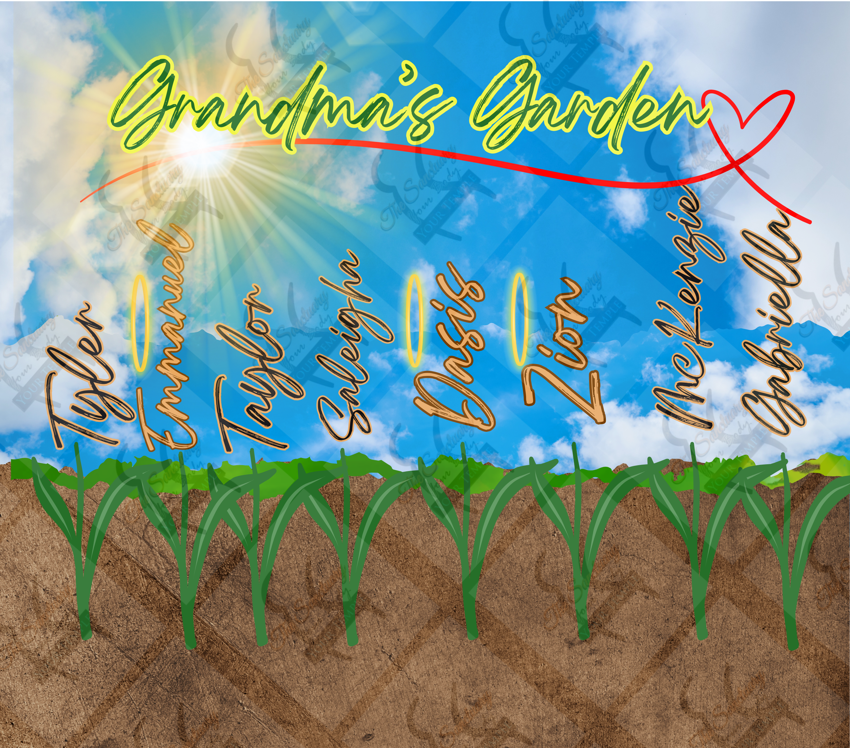 Grandma’s Garden Personalized Tumbler