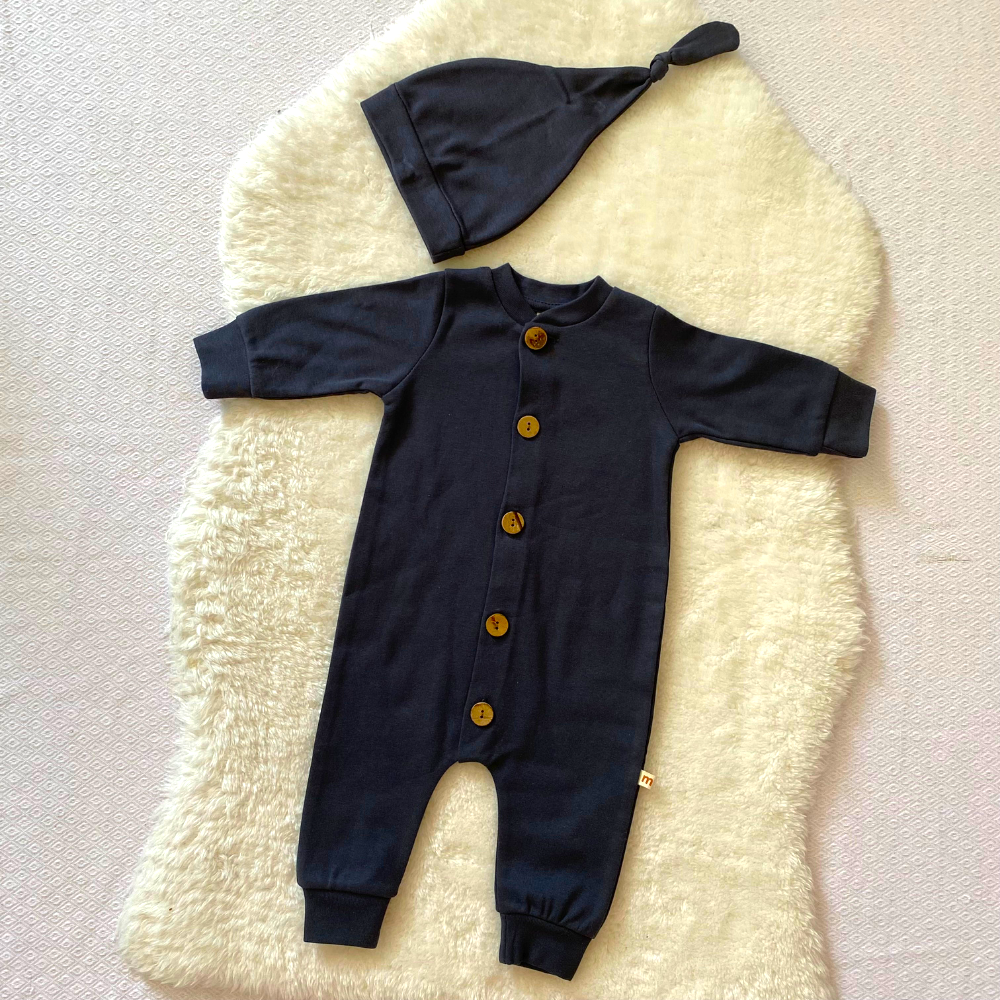 Combi Petit bouton - bleue marine