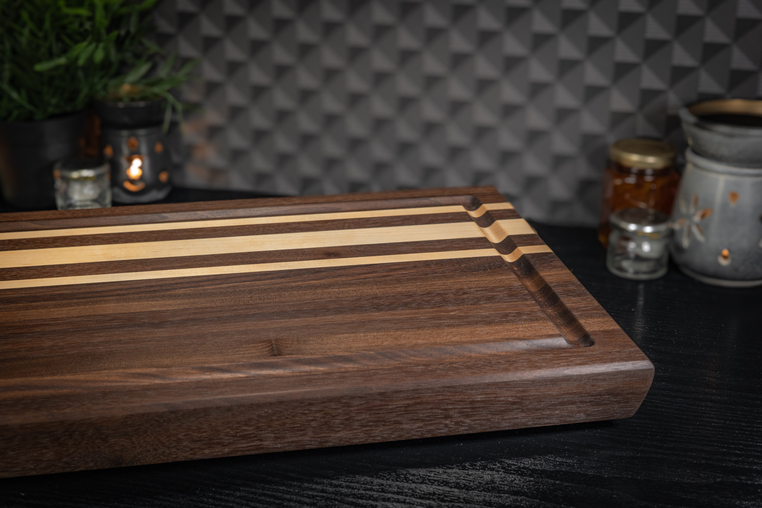 Large Walnut and Maple Chopping Board