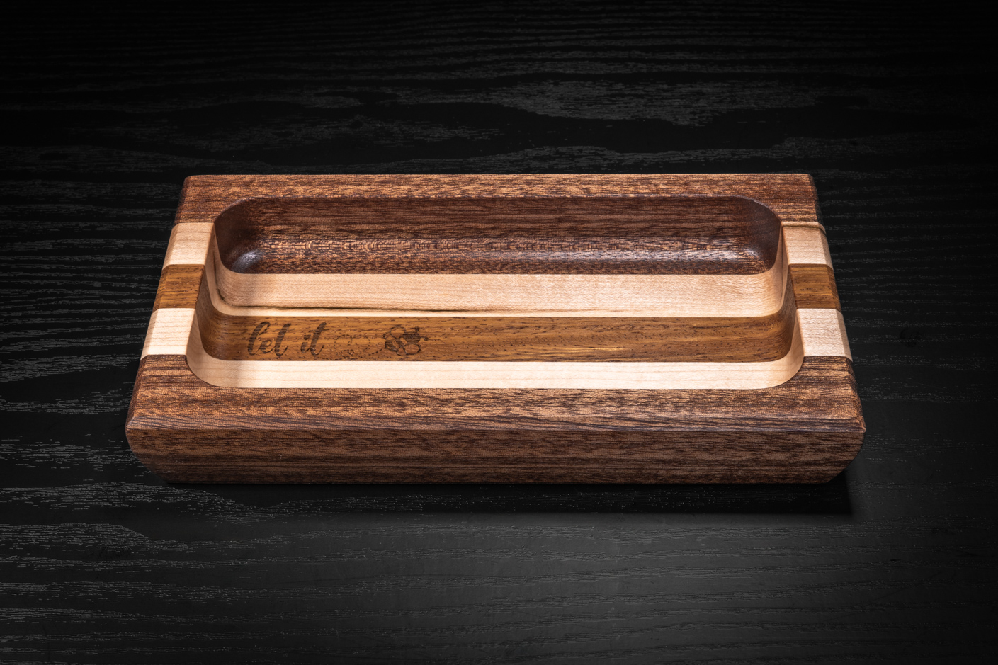 Let It Bee Sapele, Maple, Mango Trinket Tray
