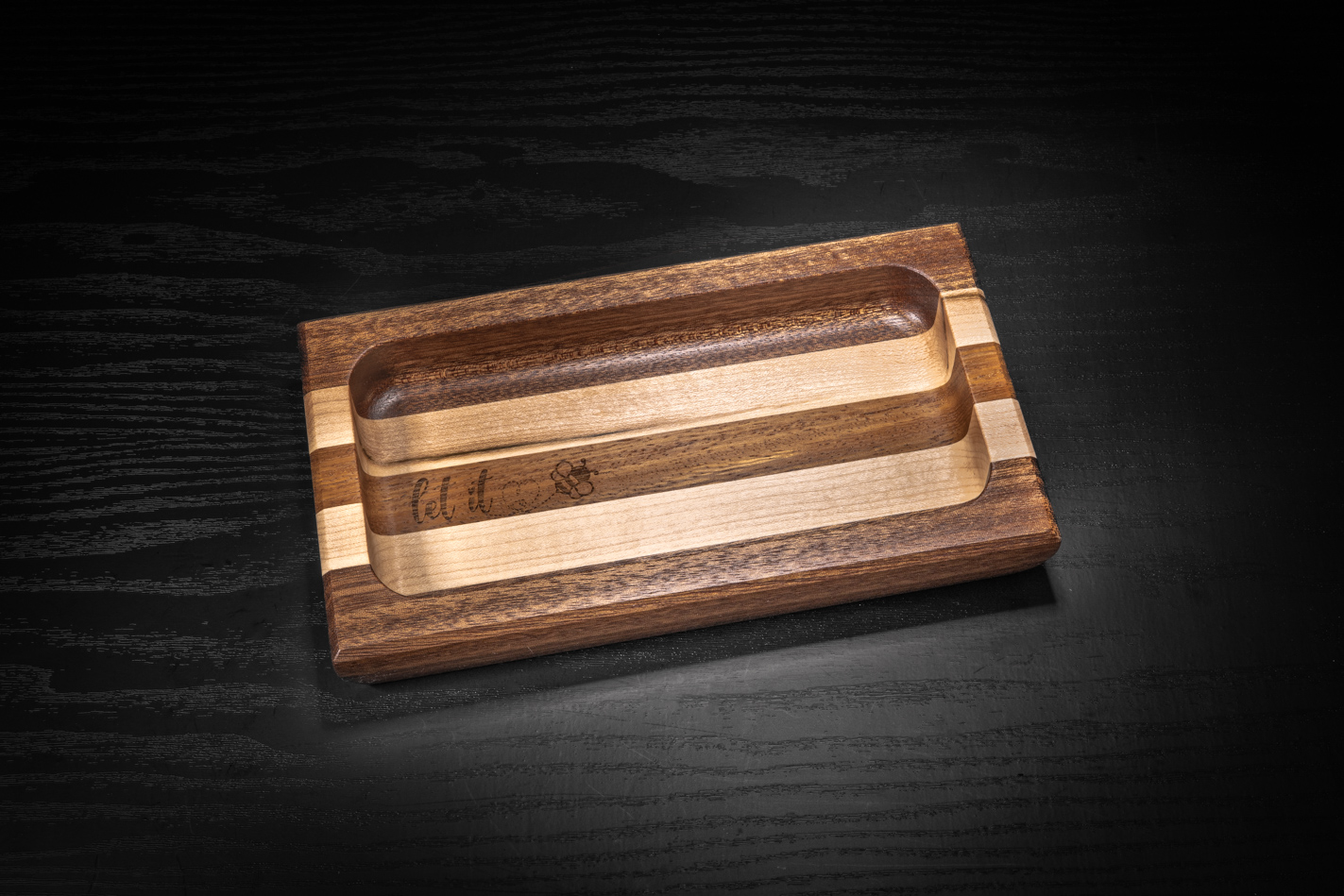 Let It Bee Sapele, Maple, Mango Trinket Tray