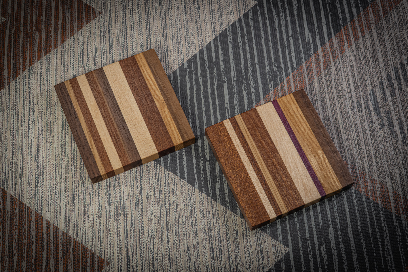 2 x Multi Wood Coasters