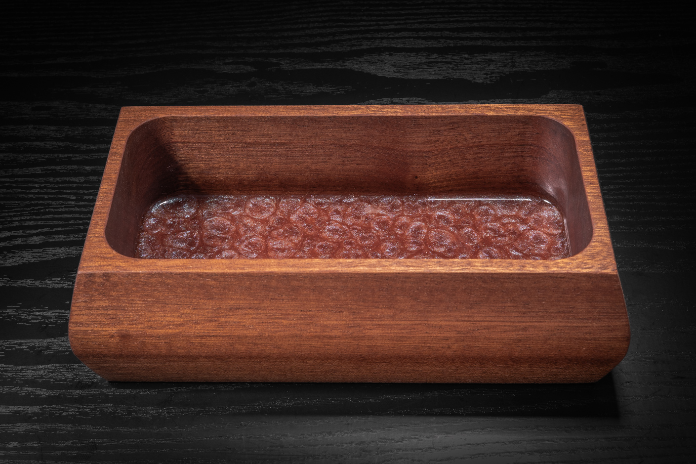 Sapele & Red/Blue Chameleon Resin Trinket Tray