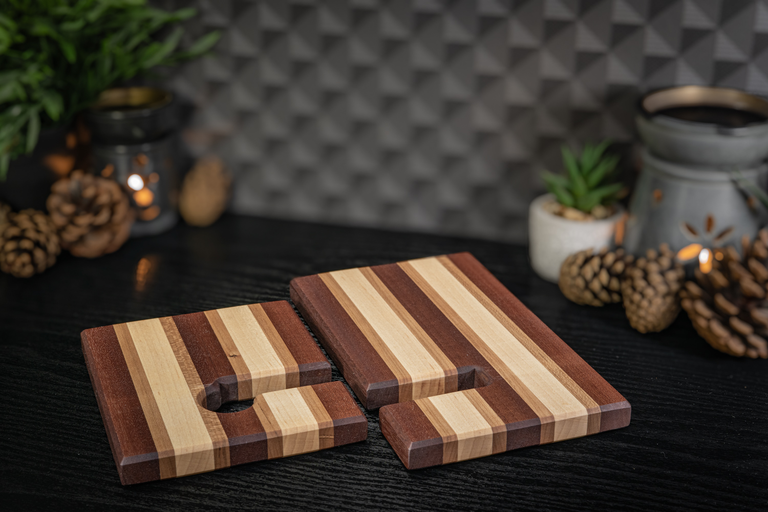 Sapele, Cherry & Maple Phone Stand