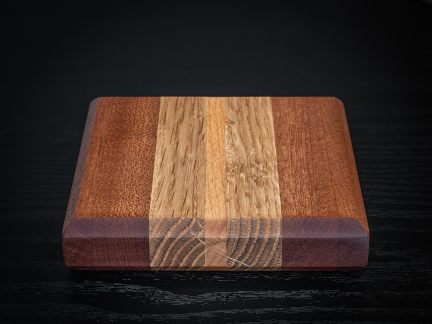 4 x Oak, Sapele & Beech Coasters