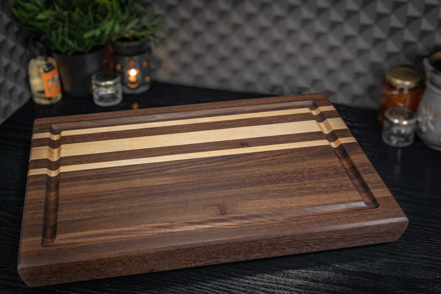 Large Walnut and Maple Chopping Board