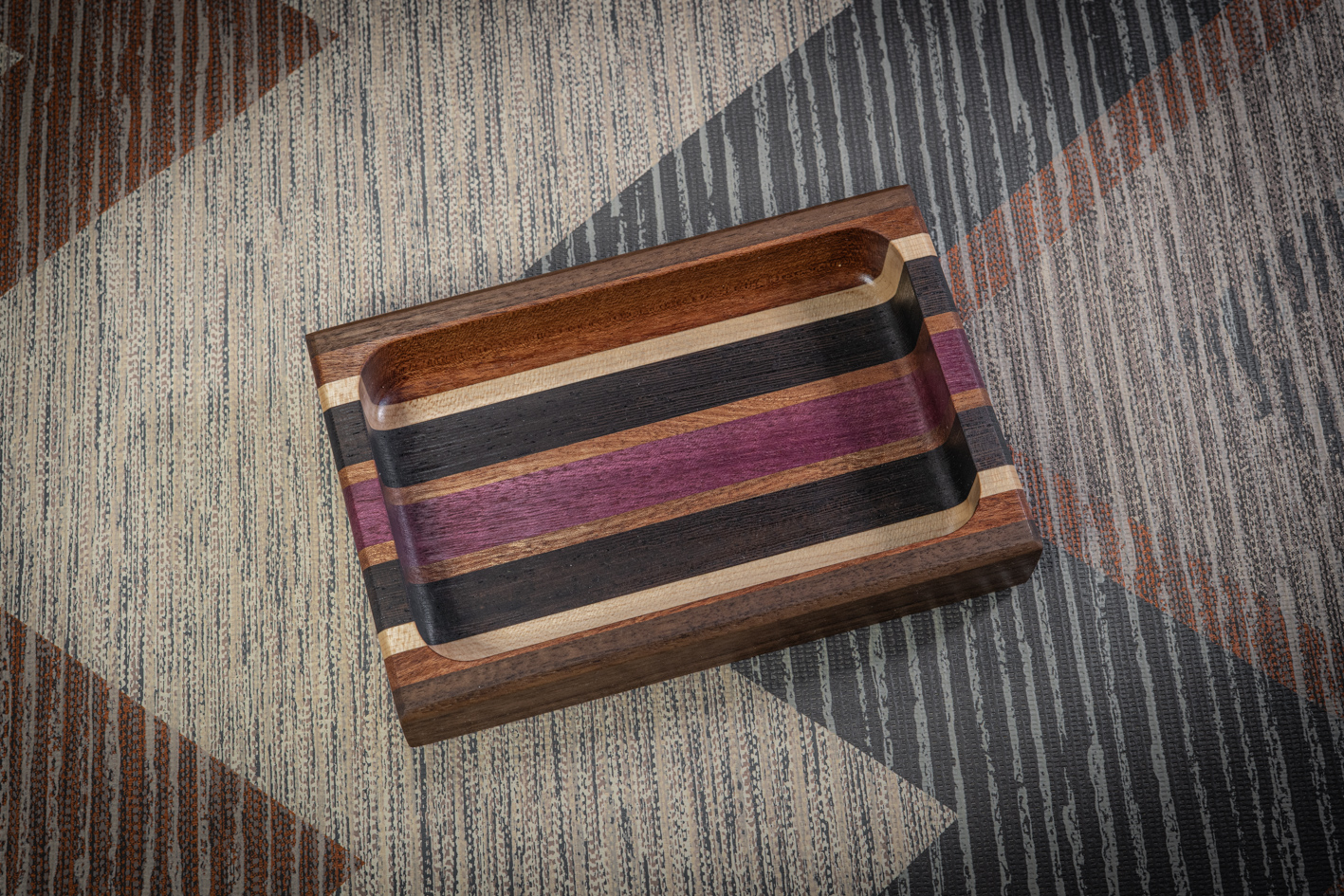 Walnut, Rosewood, Maple, Sapele, Purpleheart and Wenge Trinket Tray