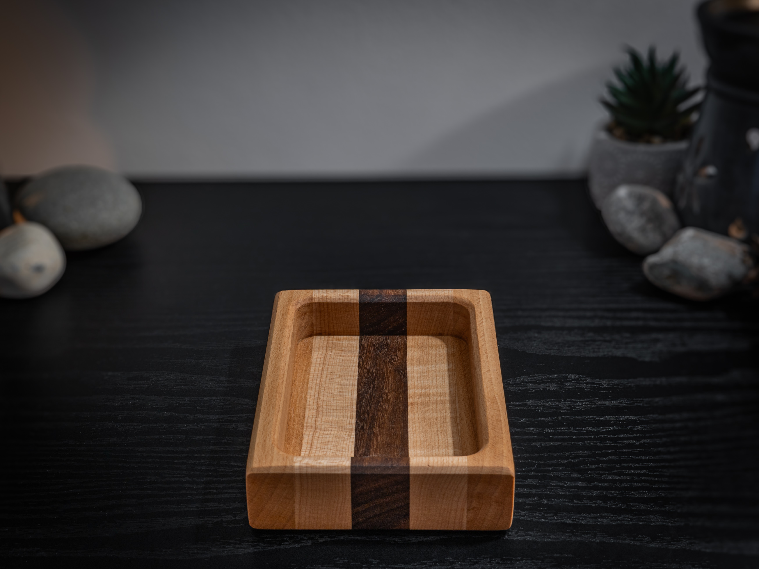 Beech, Maple & Walnut Wood Small Trinket Tray
