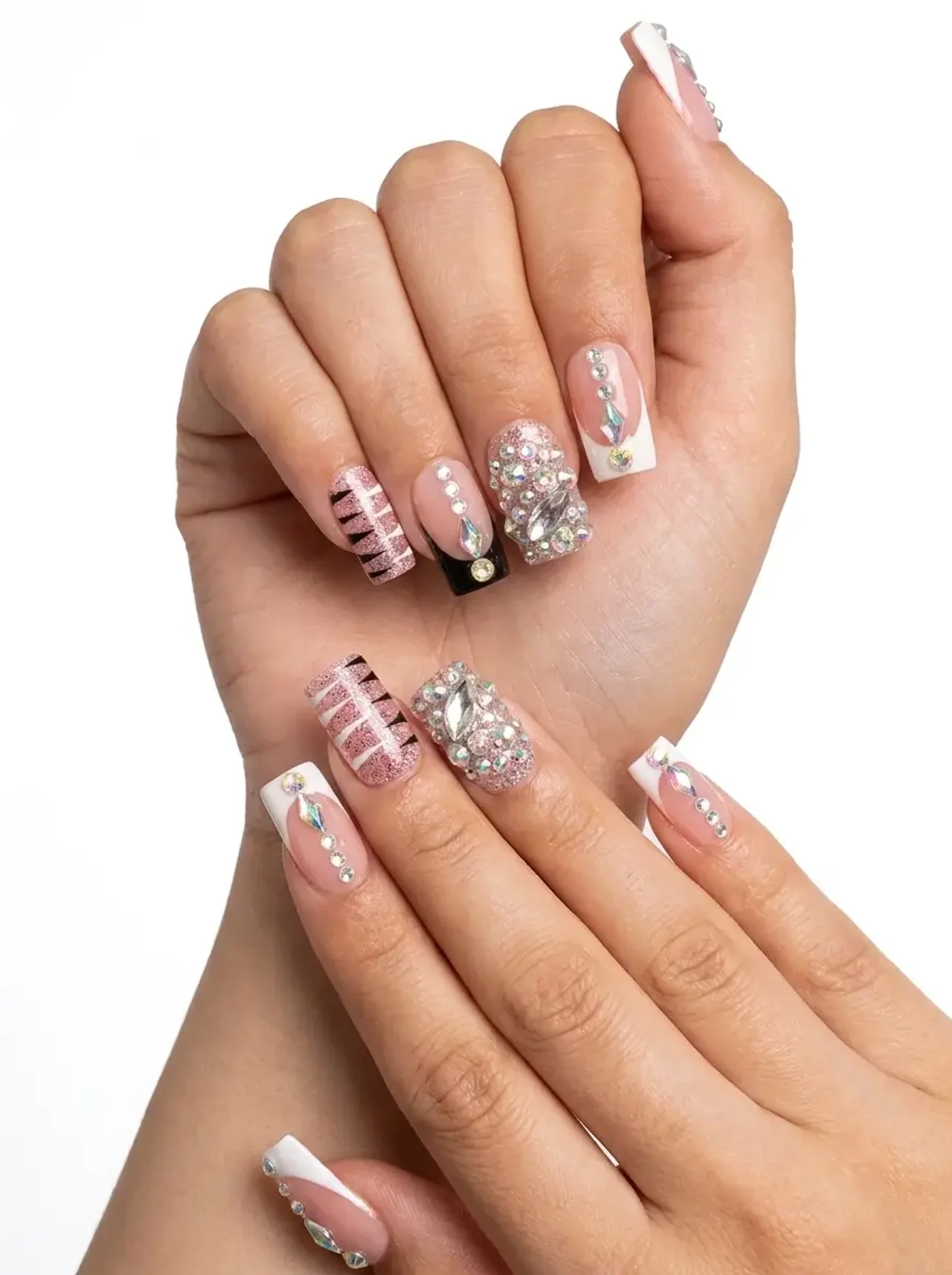 Crystal Glam Press-On Nails