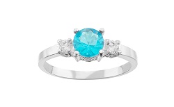 HZ0002525 Anillo de Plata con Topacio Azul