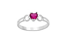 HZ0003025 Anillo de plata con corazón
