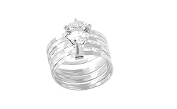 Anillo de compromiso de plata