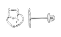 HZ00020925 Aretes de gato y corazón