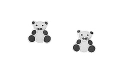 HZ00022325 Aretes de osito panda