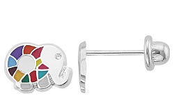 HZ00022825 Aretes de Elefante Multicolor