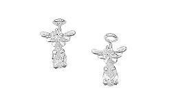 HZ00024725 Aretes de plata en forma de ángel