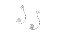 HZ00025825 Aretes de flor con cadena