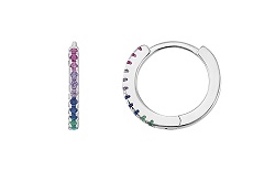 HZ00026425 Aretes de aro con piedras multicolor