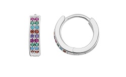 HZ00026825 Aretes de aro con piedras multicolores