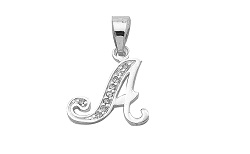 HZ00040125 Dije de letra A en plata