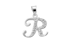 HZ00041725 Colgante de plata con letra R