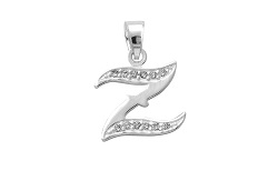 HZ00042325 Dije de plata con diseño de letra Z