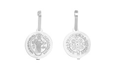 HZ00051025 Aretes de medalla de San Benito