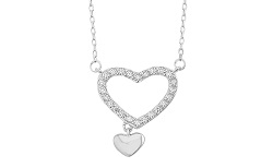 HZ00063225 Collar de plata con corazón