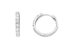 Aretes de aro con diamantes