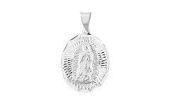 HZ00049425 Medalla de Plata de la Virgen de Guadalupe 2.5CM