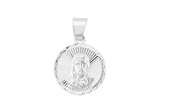 HZ0048225 Medalla de plata con imagen religiosa