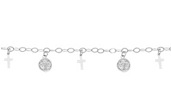 HZ0006002518cm Brazalete con Dijes San. Benito