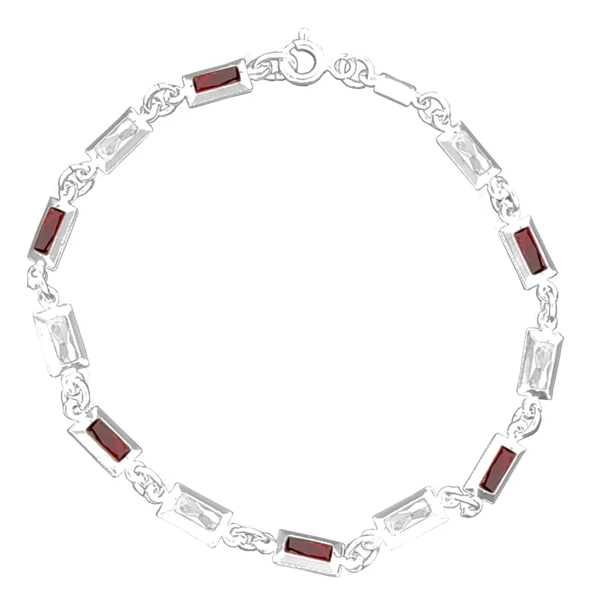 HZ00059425 18CM Pulsera de plata con incrustaciones de circonios