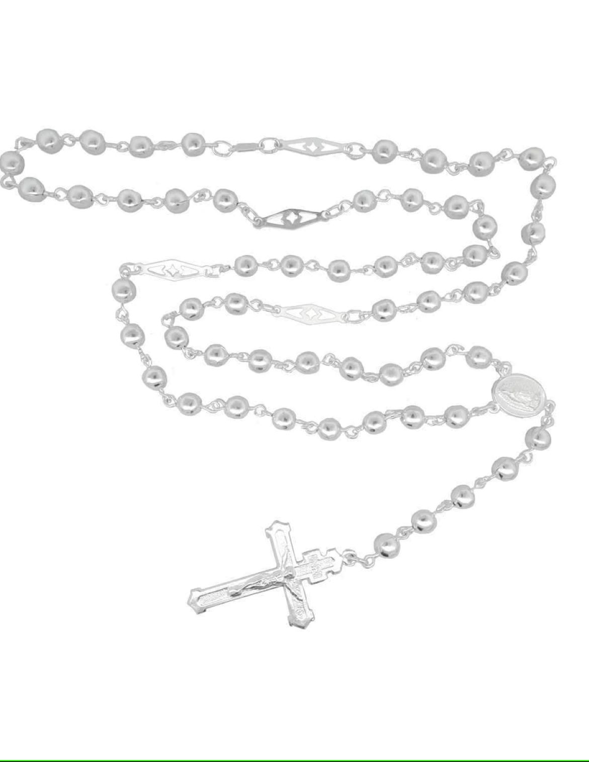 HZ00650 65cm Rosario de Perlas de plata 925