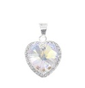 HZ00036625 Dije de corazón cristalino plata 925