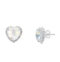 HZ00036725 Aretes de corazón con cristales plata 925