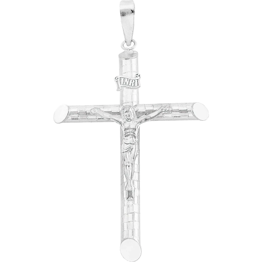HZ00047825 Dije Cruz de plata con Cristo + regalo
