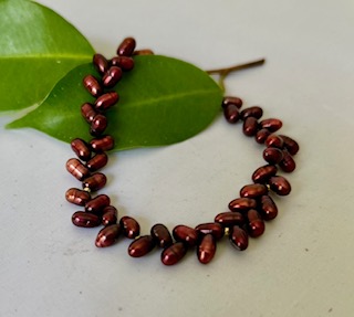 Burgundy Fresh water Pearl Bracelet