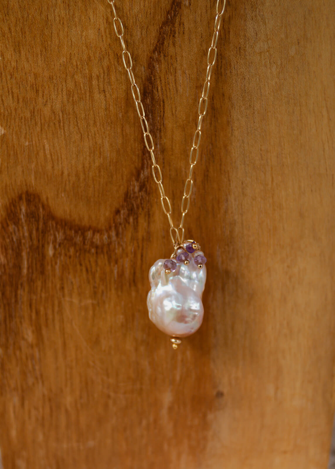 Natural Baroque Pearl Pendant Necklace