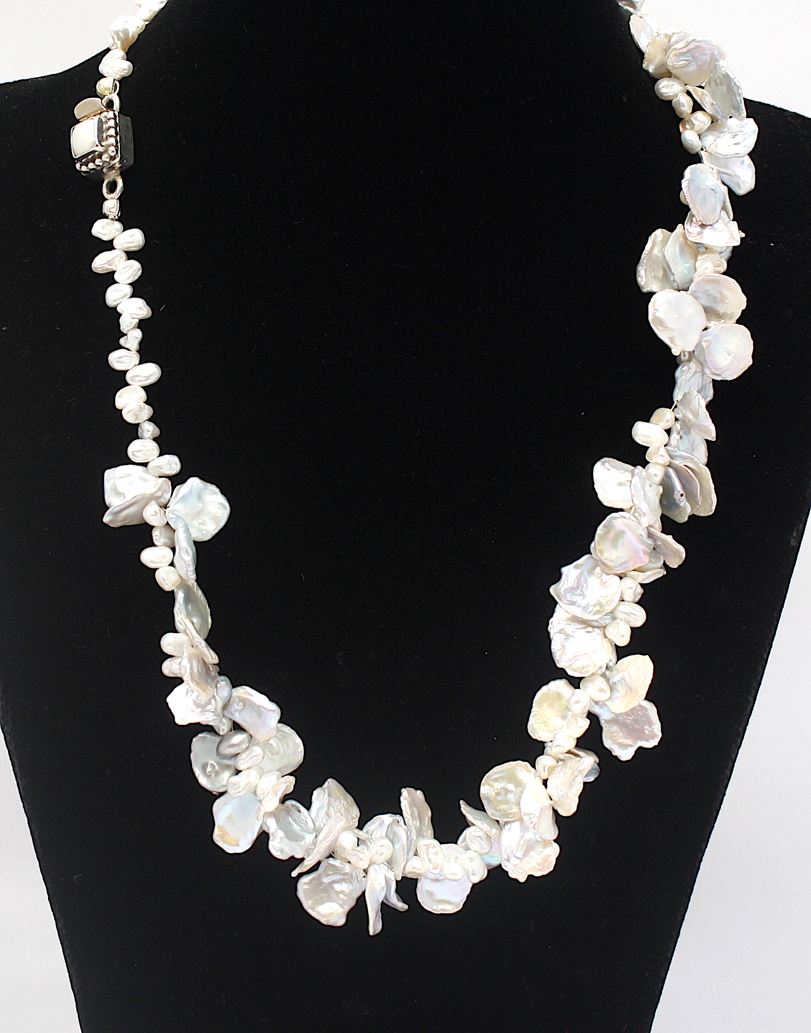 Haku aloha inspired Baroque Pearl necklace