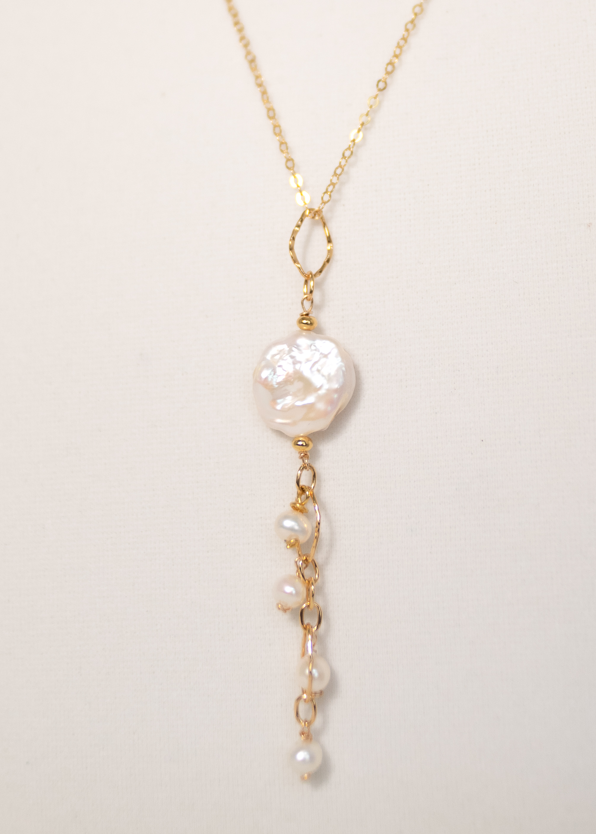 Baroque Pearl with cascading fresh water pearls