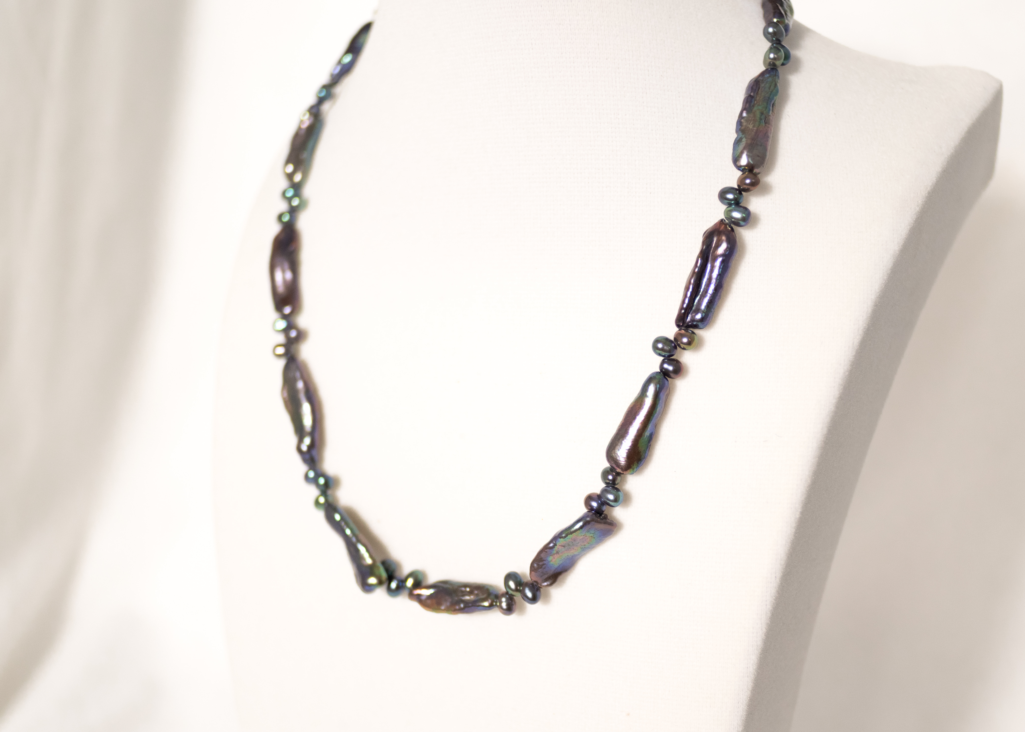 Iridescent Freshwater Baroque Pearl Necklace
