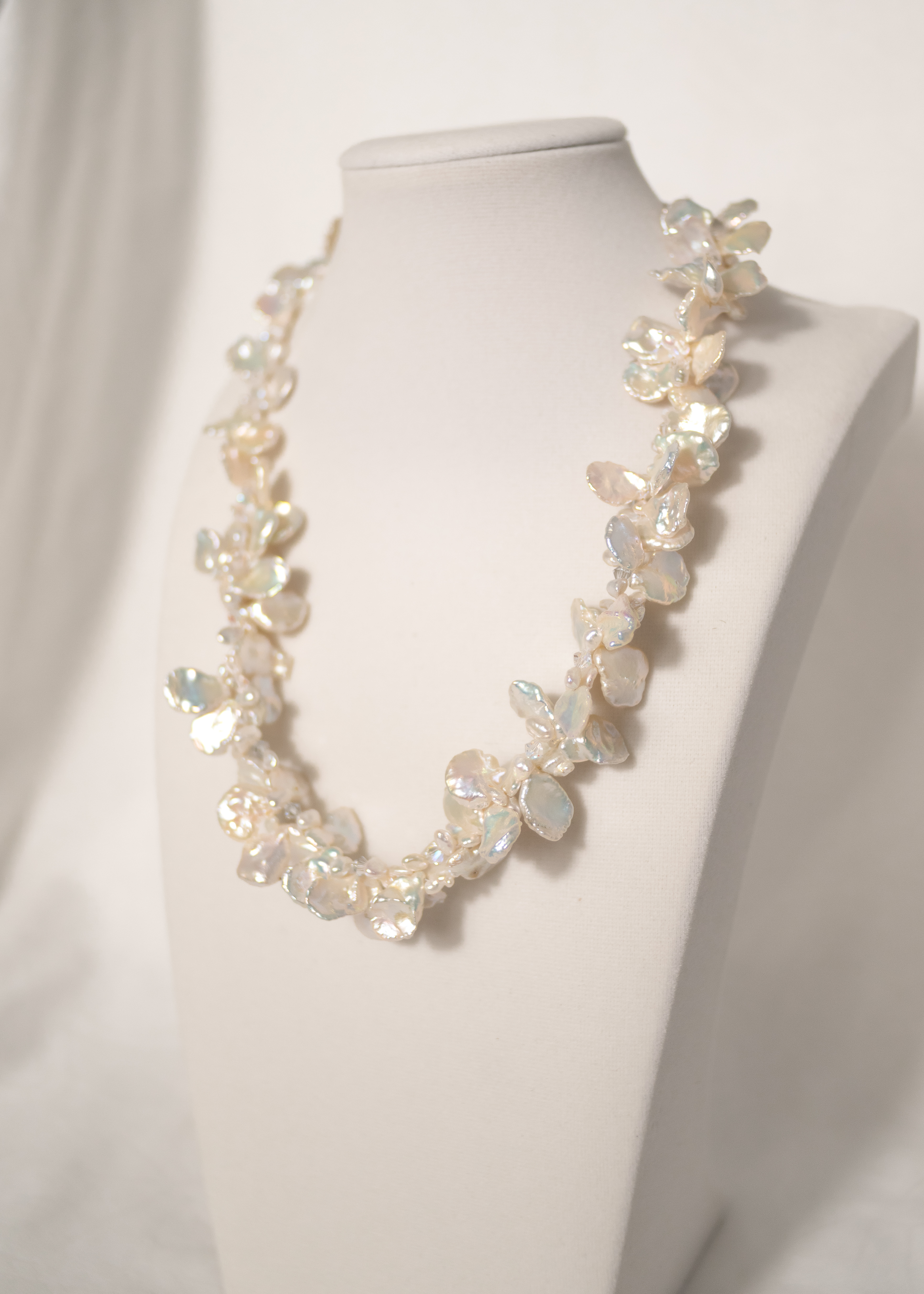 Haku Aloha lei inspired Baroque Pearl Necklace