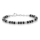 Black and Silver Beaded Bracelet