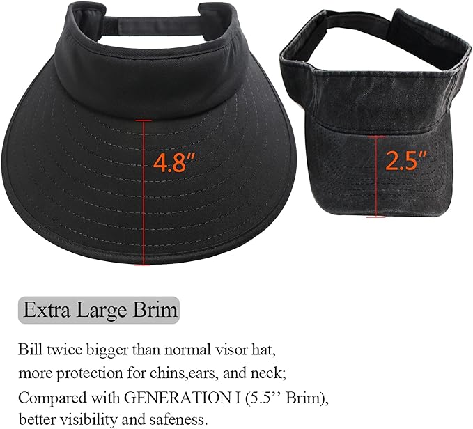 Extra Large Brim Visor Hat