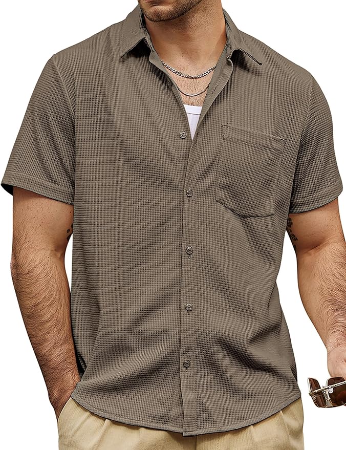Men's Short Sleeve Button-Up Shirt