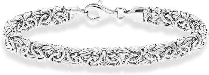 Sterling Silver Byzantine Bracelet