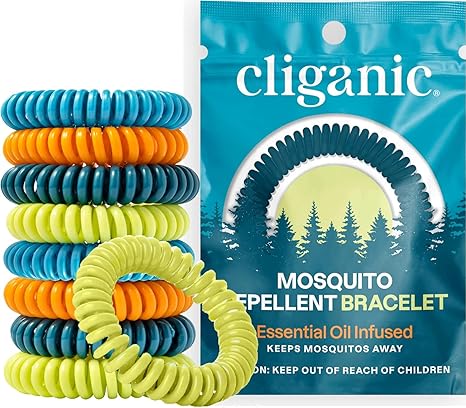 Cliganic 10 Pack Mosquito Repellent Bracelets for Adults