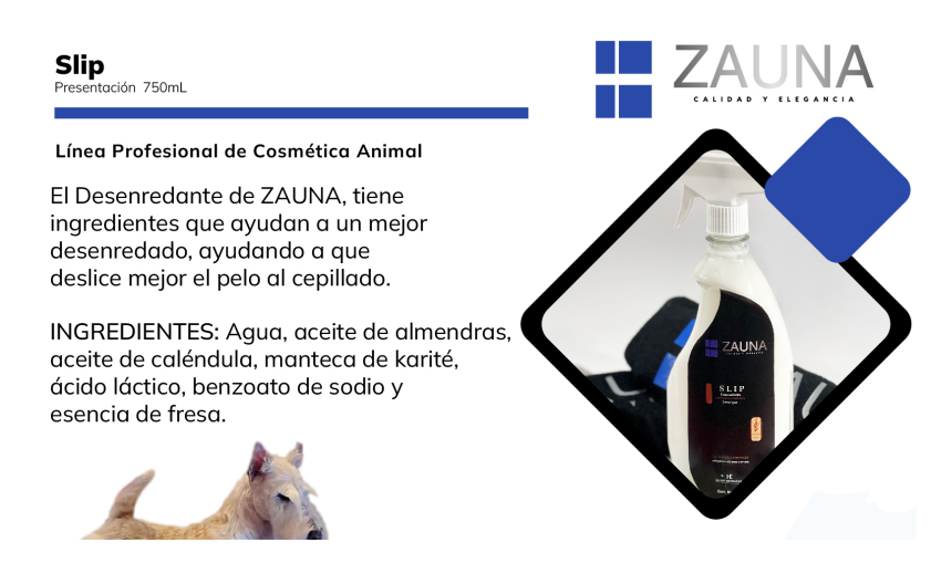 SLIP  DESENREDANTE 750ML ZAUNA 